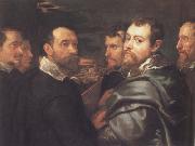 Peter Paul Rubens Peter Paul and Pbilip Rubeens with their Friends or Mantuan Friendsship Portrait (mk01) Sweden oil painting artist